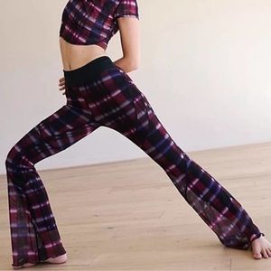 Free People See You Through Printed Flare Pants